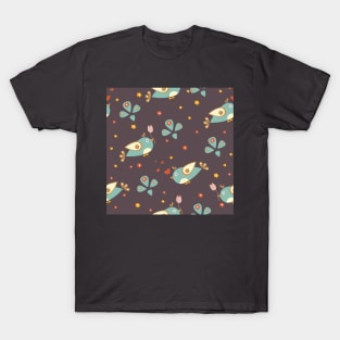 Bird Pattern T-Shirt